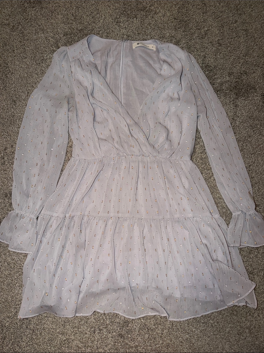 The Impeccable Pig Light Gray Dress with Subtle Shine